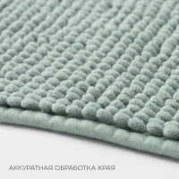 Коврик для дома LaDо́m, букли, плотность 1000 г, 50&times;80 см, цвет мятный