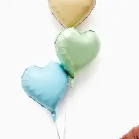 Воздушные шары фольгированные 17" "Сердце" цвет кремовый сатин, набор 5 штук