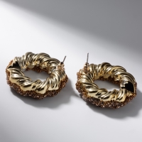 Серьги со стразами &laquo;Блеск&raquo; кольцо, цвет золото