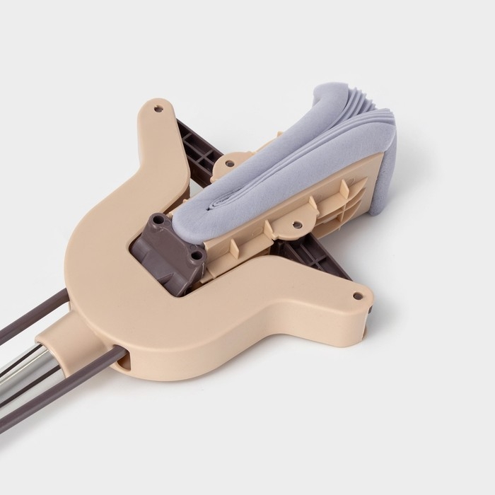 Швабра для мытья пола PVA Доляна, со складным отжимом, насадка 27&times;6 см, стальная составная ручка 116 см