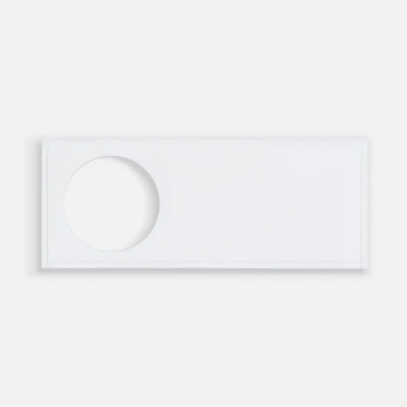 Лейбл из ПВХ с вырубкой &laquo;Круг&raquo;, белый