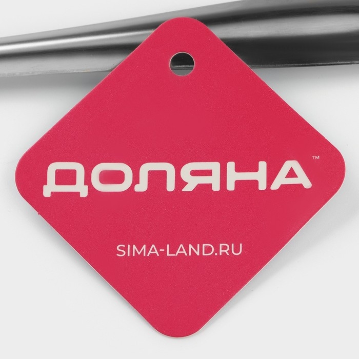 Лопатка из нержавеющей стали Доляна &laquo;Хозяюшка&raquo;, с отверстиями, длина 28 см, цвет серебряный