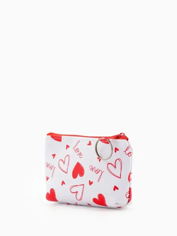 Кошелек жен 13-01-01 Июнь2503, 11*3,5*8,5 см, отд на молнии, белый-красный