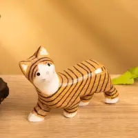 Сувенир &laquo;Полосатая кошка&raquo;, 11&times;3&times;9 см, дерево, МИКС