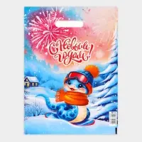 Пакет &laquo;Змея сноубордист&raquo;, полиэтиленовый с вырубной ручкой, 30&times;40 см