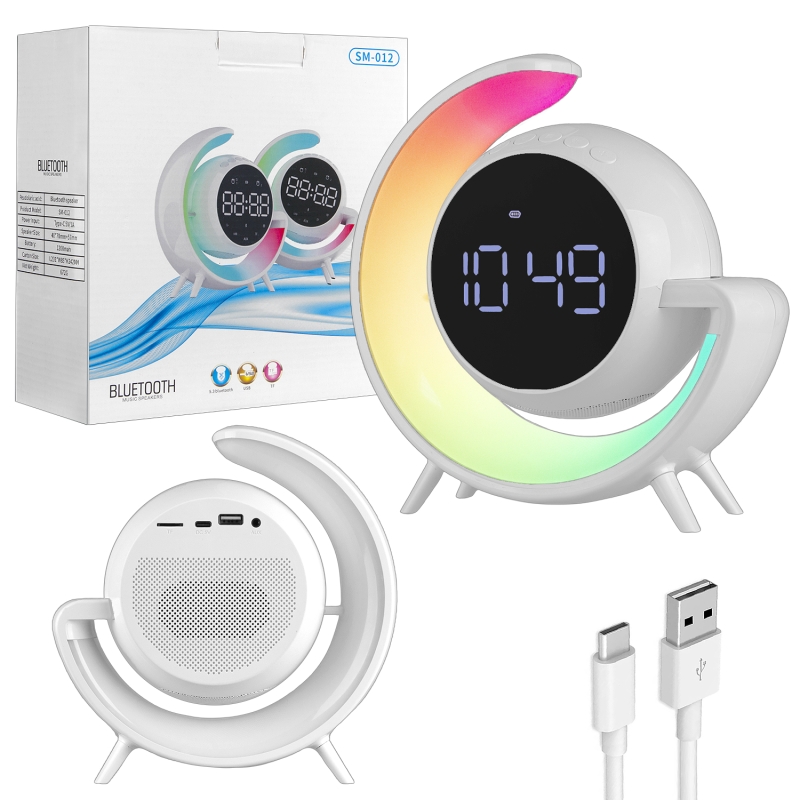 Портативная акустика RGB SM-012 Белая (32шт/кор)