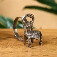 Кольцо для салфеток "Кресло" латунь 6х3х5 см