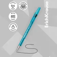Ручка гелевая ErichKrause R-301 Spring Gel Stick, узел 0.5 мм, чернила чёрные, длина линии письма 600 метров, МИКС