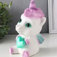 Копилка (гипс) Единорожек Рони Высота 20 см, ширина 12 см, длина 13 см, белый