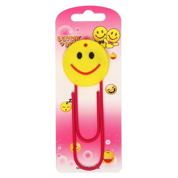 Закладка-скрепка большая &laquo;Смайл&raquo;, 11 см