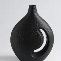 Ваза &laquo;Невада&raquo;, 23&times;16.5 см, керамика, чёрная