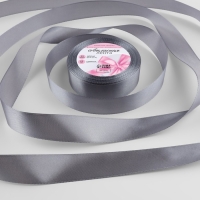 Лента атласная, 25 мм &times; 23 &plusmn; 1 м, цвет серый №60