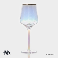 Набор бокалов для вина стеклянный Magistro &laquo;Дарио&raquo;, 500 мл, 7,3&times;25 см, 6 шт, цвет перламутровый