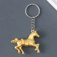 Брелок металл "Конь со стразой на седле" МИКС 3,5х4,8х0,8 см