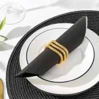 Кольцо для салфетки &laquo;Трипл&raquo;, 5&times;4,5&times;2,5 см, цвет золотой