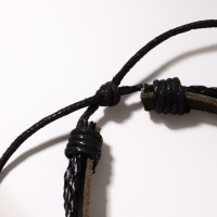 Браслет кожа &laquo;Стиль&raquo; сердце, цвет чёрно-красный, d=7 см