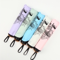 Зонт механический &laquo;Деревья&raquo;, эпонж, 4 сложения, 8 спиц, R = 49/56 см, D = 112 см, цвет МИКС