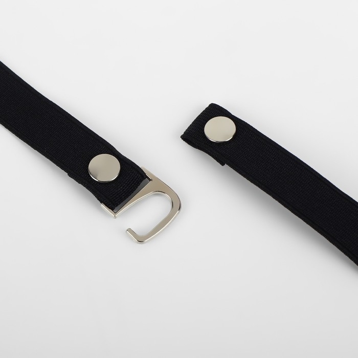 Ремешок для обуви, текстильный, 43 &plusmn; 0,5 см, 15 мм, 2 шт, цвет чёрный