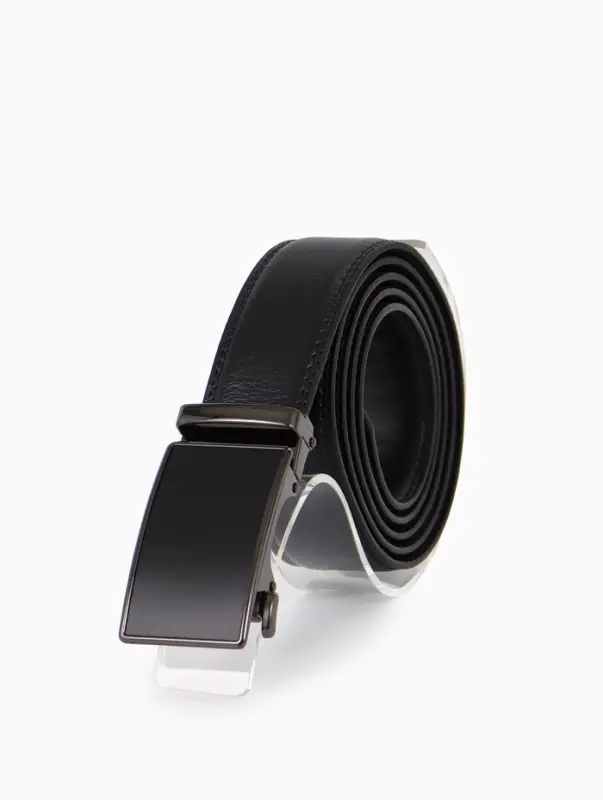 Ремень муж 07-01-03-03 Июнь2501, 3,7*0,3*140 см, Великан, мелкий флотер, пр автомат, черный   109036