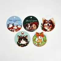 Набор мини-открыток новогодних &laquo;С Новым годом!&raquo;, 30 штук, 7 x 7 см