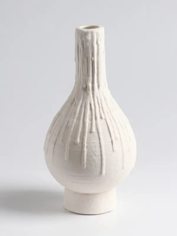 Ваза &laquo;Кристилис&raquo;, 22&times;10.5 см, керамика, белая