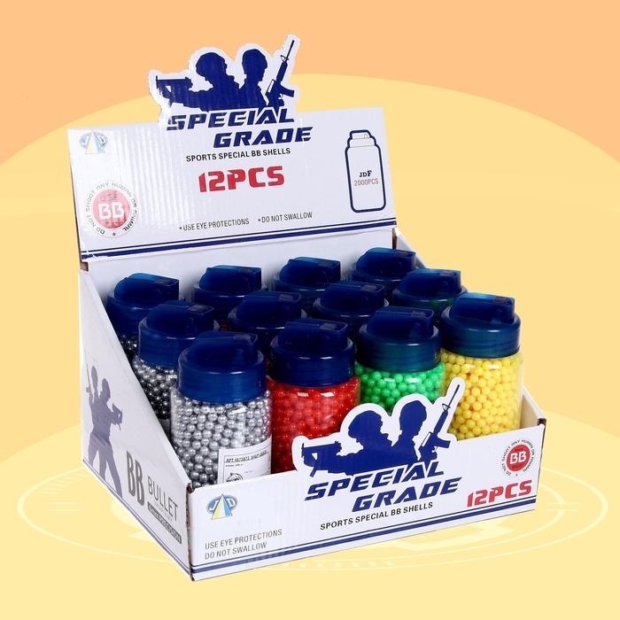 Пульки пластмассовые в банке, 2000 штук, МИКС