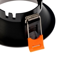 Светильник встраиваемый под лампу MR16, круг, пластик, черный