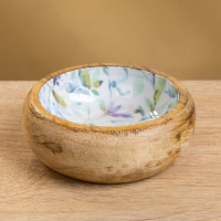 Набор розеток на подносе "Оттенки сирени" (3 шт) дерево манго 33,5х13х6,5 см