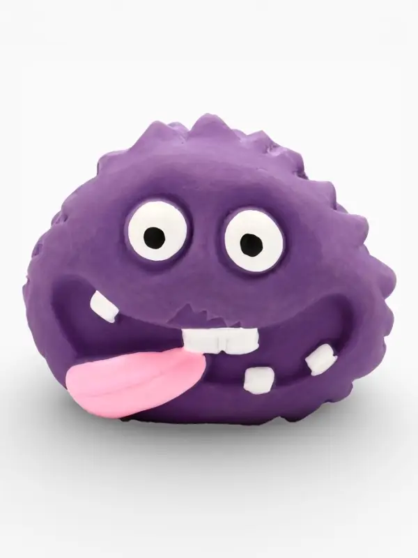 Игрушка пищащая для собак из латекса "Монстр", 7 х 5,5 см, фиолетовая