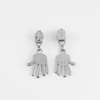 Бегунок для молнии &laquo;Спираль&raquo;, №3, &laquo;Ладонь&raquo;, 10 шт., цвет никель