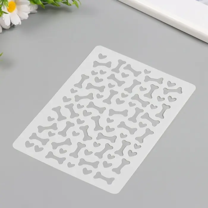 Трафарет фоновый пластик "Кости" 15х20 см