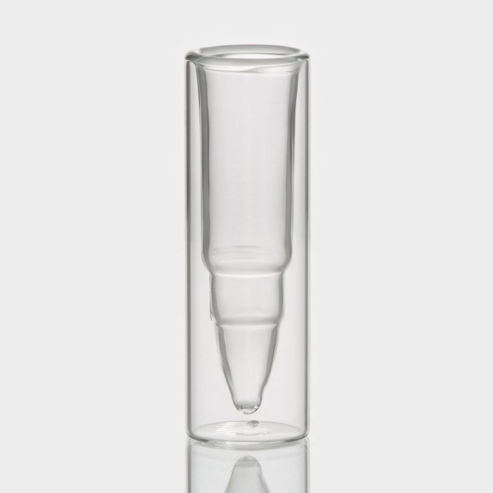 Набор стопок - шотов стеклянных с двойными стенками Magistro &laquo;Пуля&raquo;, 30 мл, 3,5&times;11 см, 6 шт