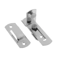 Шпингалет накладной ТУНДРА, угловой, 60&times;43 мм, цвет хром