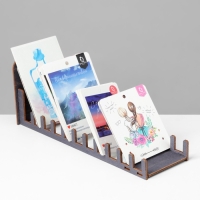 Подставка под открытки, 11 ячеек, 270&times;110&times;84, толщина 3 мм, цвет тёмный