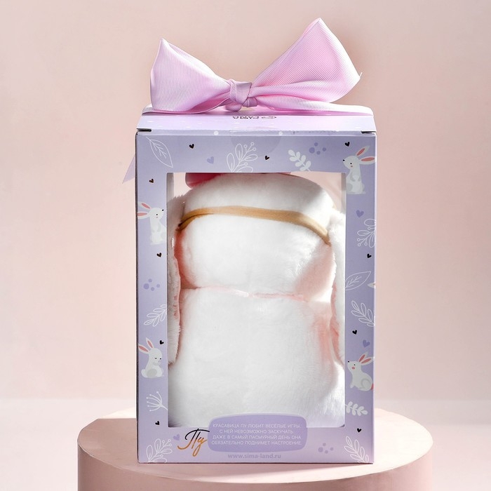 Мягкая игрушка &laquo;Зайка Ла-Пу-Ля&raquo;, в платье, с повязкой бант