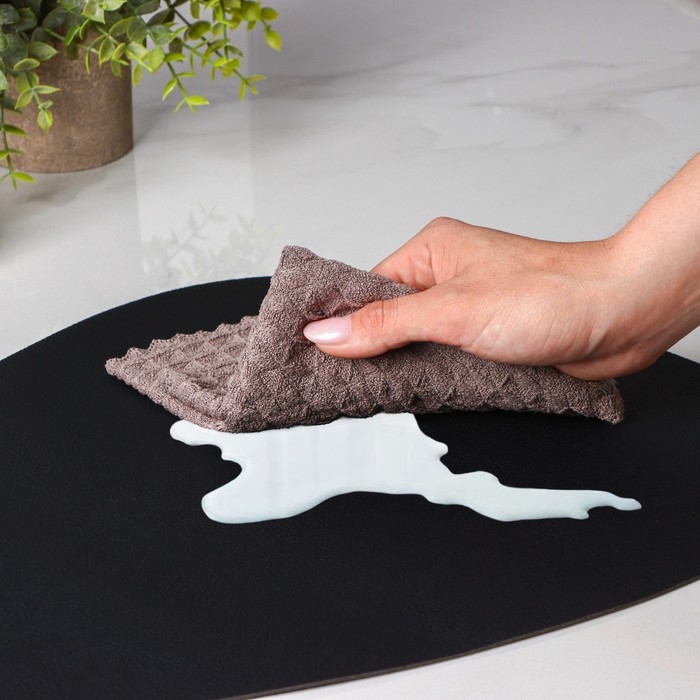 Набор салфеток сервировочных на стол Magistro &laquo;Тэм&raquo;, 44&times;35 см, 4 шт, цвет чёрный