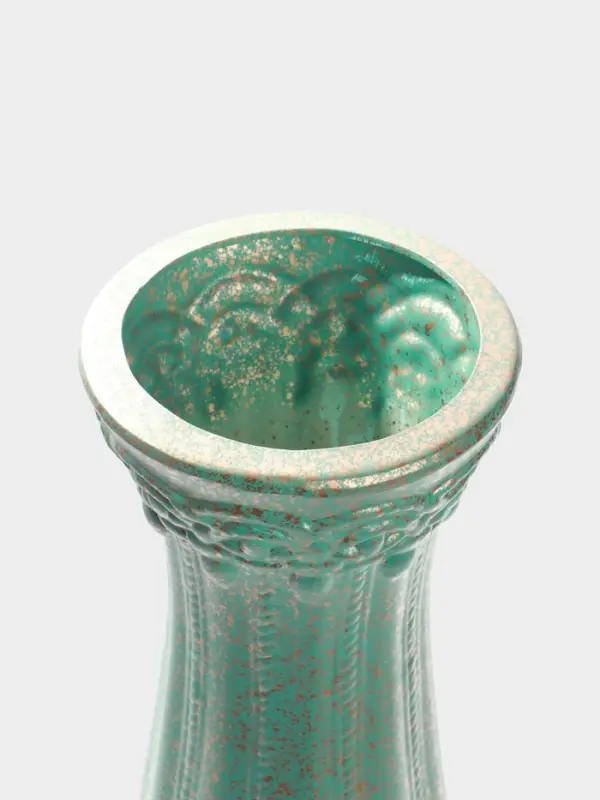 Ваза напольная керамика "Боно" талия, 59х13 см, бирюзовый