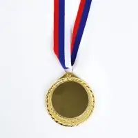 Медаль под нанесение 050, диам. 7 см. Цвет зол. С лентой