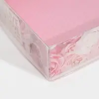 Кондитерская упаковка, коробка для макарун с PVC крышкой, Live Love Laugh, 18 х 12 х 3.5 см