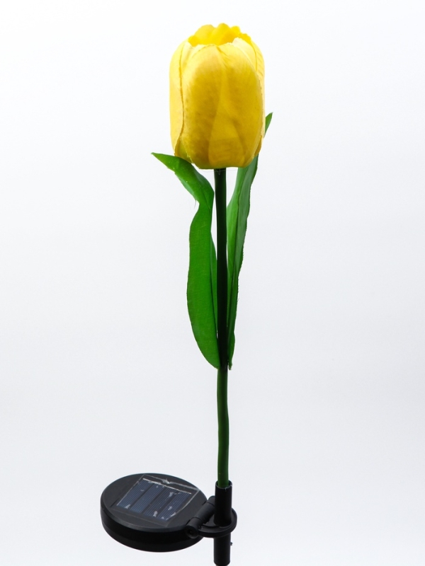 Штекер с подсветкой "Тюльпан" желтый, 8х70см