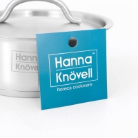 Сотейник из нержавеющей стали с крышкой Hanna Kn&ouml;vell, 1,2 л, d=16 см, h=6,5 см, толщина стенки 0,8 мм, индукция
