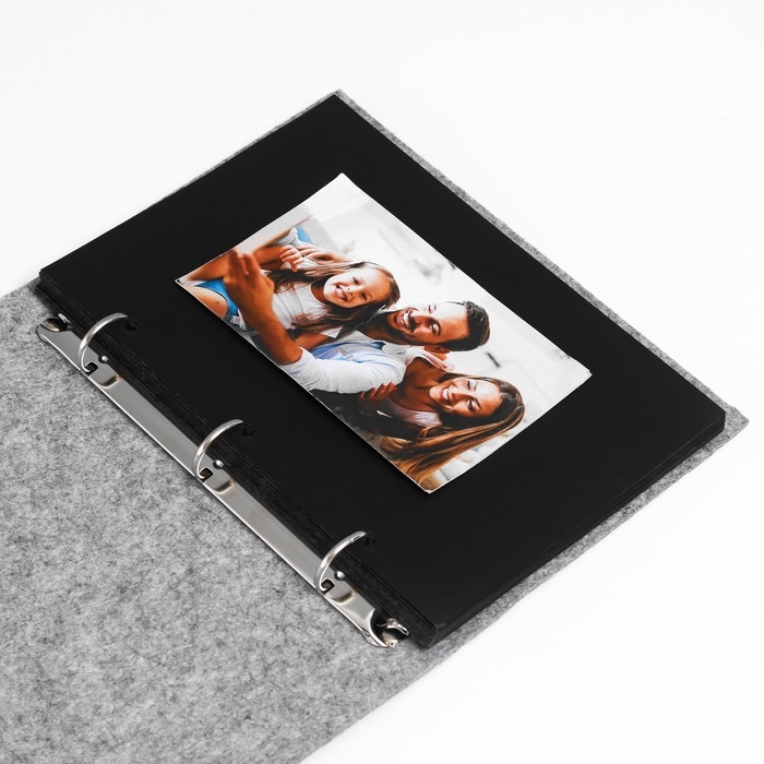 Фотоальбом войлок 30 листов "Сердечко"  24,5х20 см