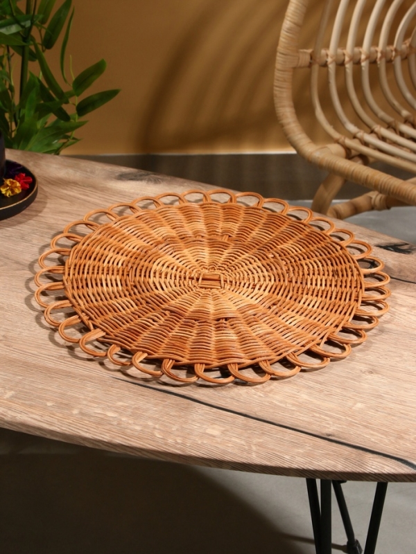 Подставка под горячее, 40х40х1 см, ротанг