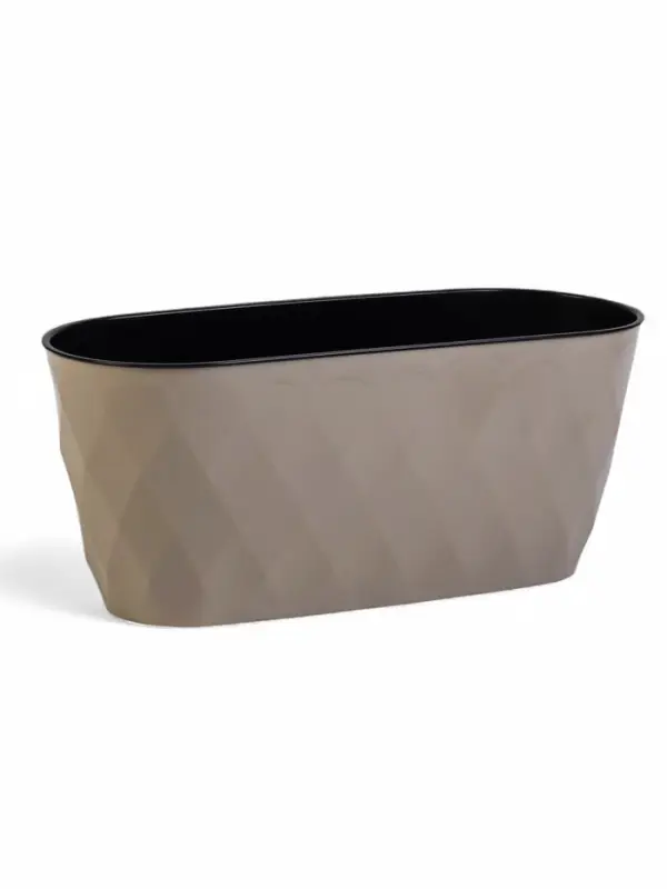 Горшок для цветов "Laurel" 35,4х15,2х15 см, 5 л с дренажной вставкой, бежевый