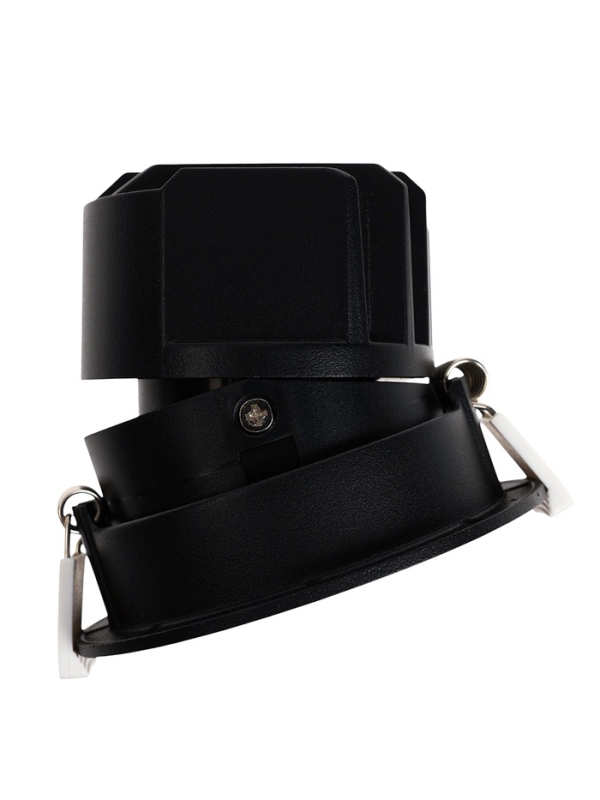 Светильник светодиодный встраиваемый, поворотный, 6Вт, 4000К, с драйвером, D75, черный