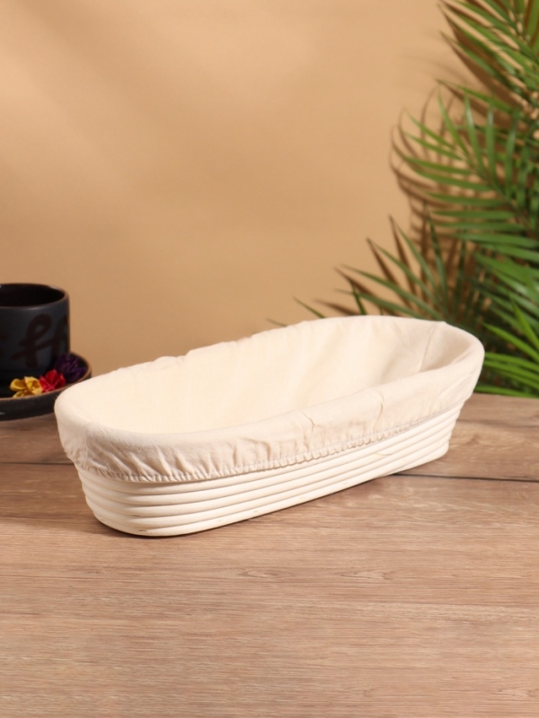 Корзинка с тканевым подкладом, 35х16х8 см, ротанг