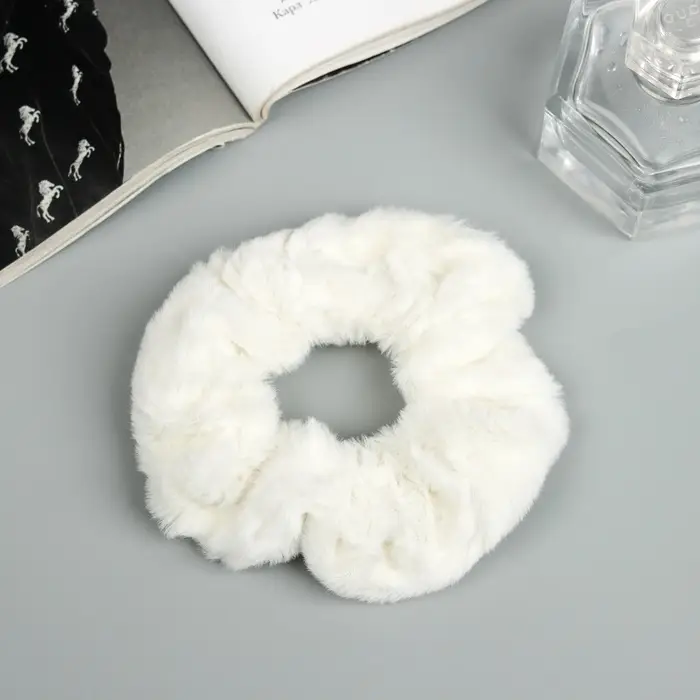 Резинка для волос «Орбита», нежность, 9 см, белая Резинка для волос «Орбита», нежность, 9 см, белая