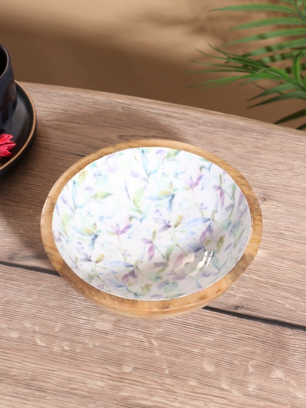 Миска "Оттенки сирени" дерево манго 17,5х17,5х6,5 см