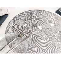 Салфетка сервировочная на стол &laquo;Гипноз&raquo;, d=38 см, цвет серебро