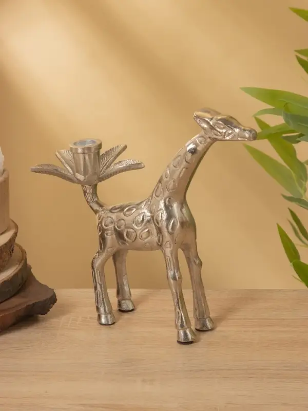 Подсвечник "Жираф" алюминий 22,5х11,5х23 см